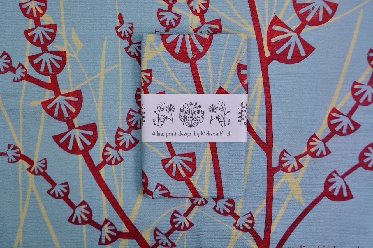 Tea Towel with artist's design "Dock Flowers and Long Grass" - Image 5