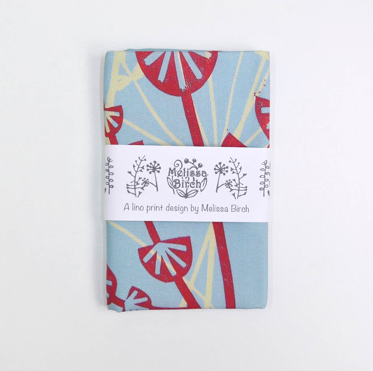 Tea Towel with artist's design "Dock Flowers and Long Grass"
